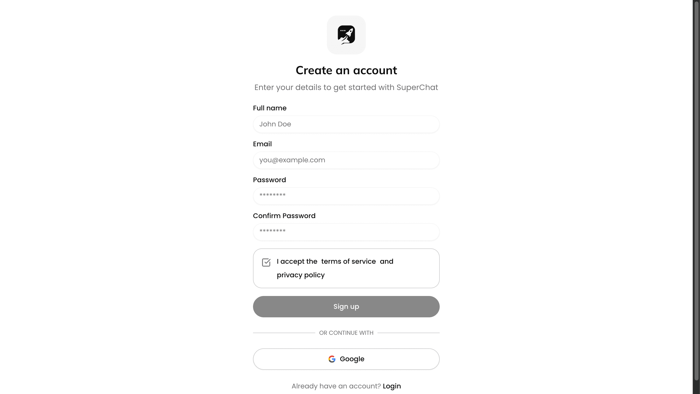 Sign up