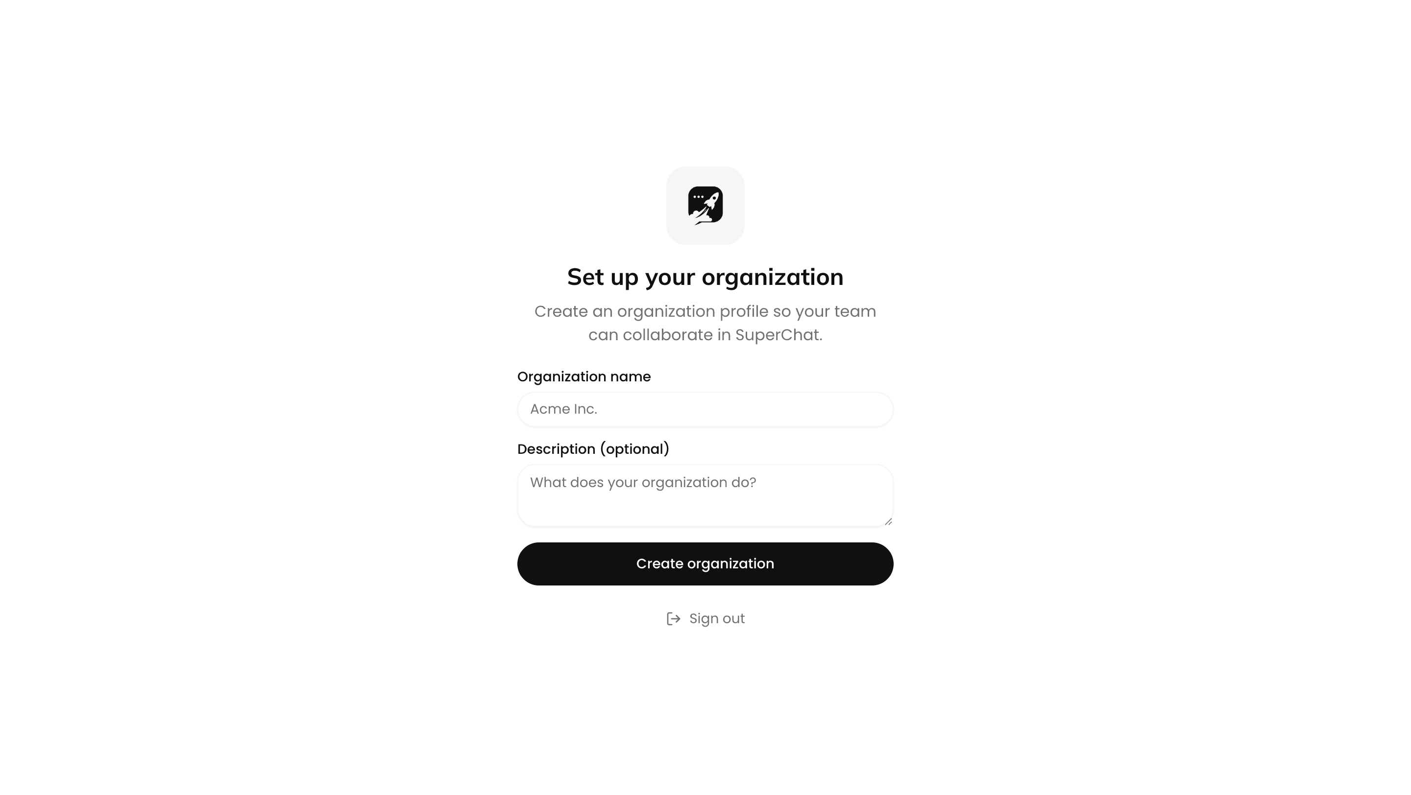 Create or join an organization